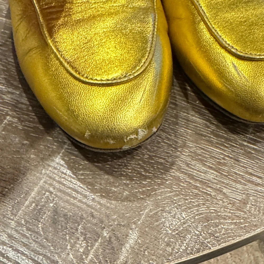 Gucci Women's Gold Mules - Picture 2 of 5